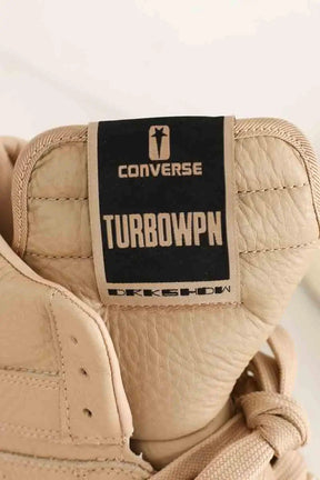 Baskets Rick Owens Beige en Cuir