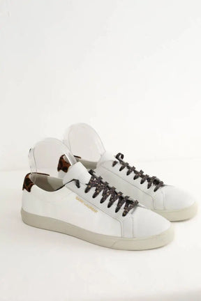 Baskets Saint Laurent Andy Blanc en Cuir