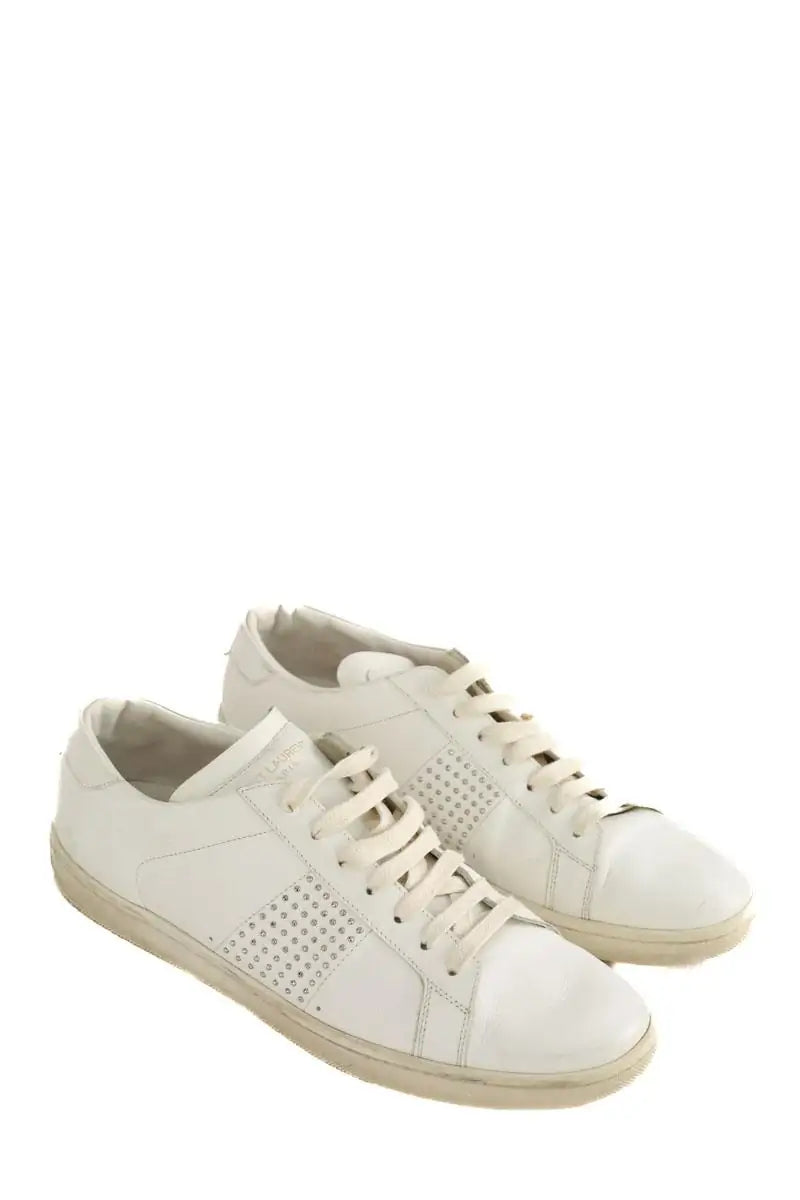 Baskets Saint Laurent Blanc en Cuir