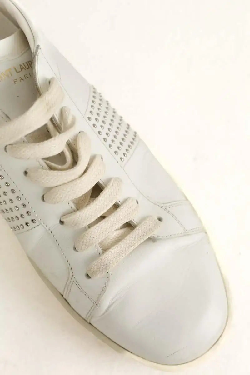 Baskets Saint Laurent Blanc en Cuir