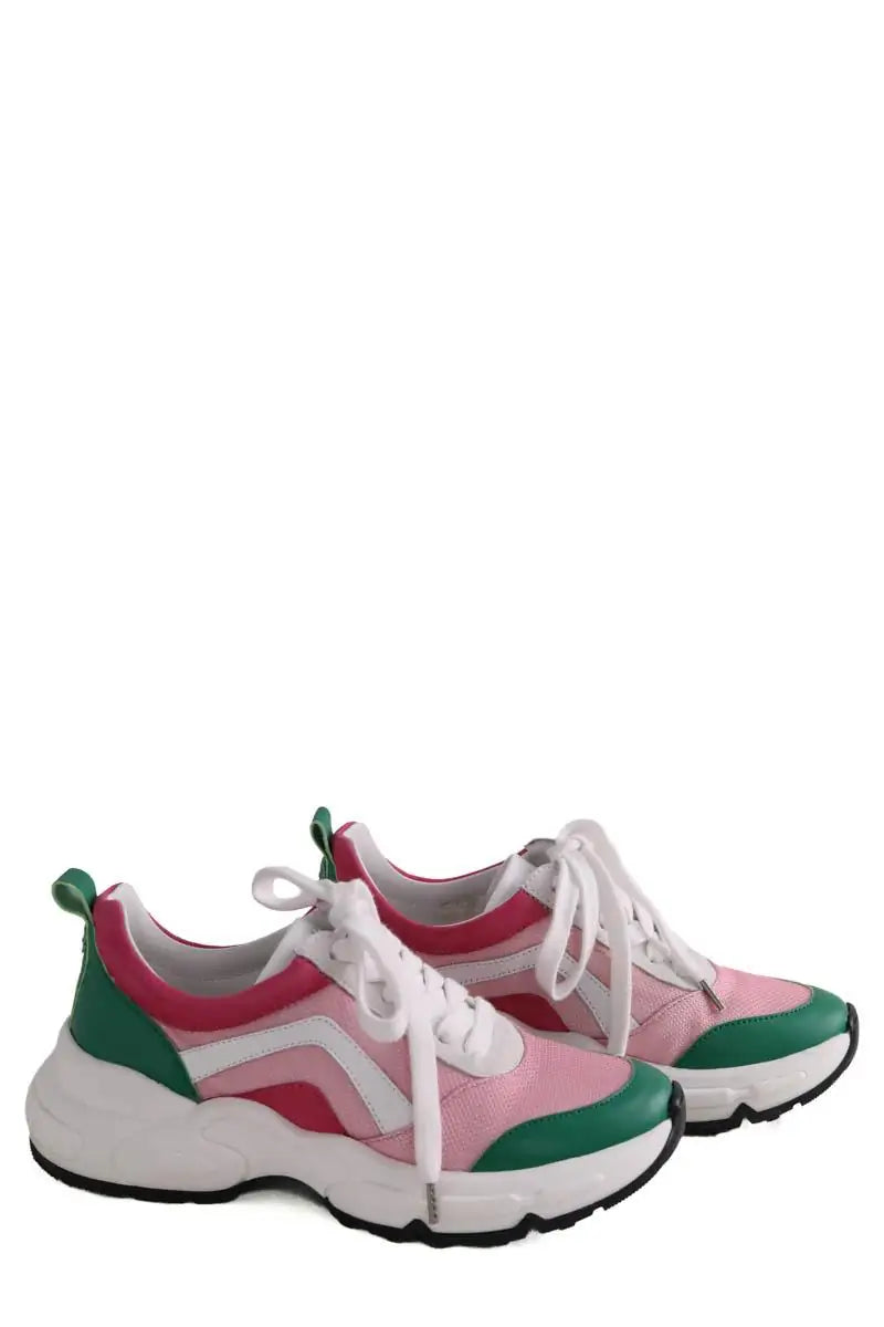 Baskets Tara Jarmon Rose en Cuir