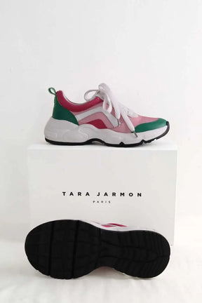 Baskets Tara Jarmon Rose en Cuir