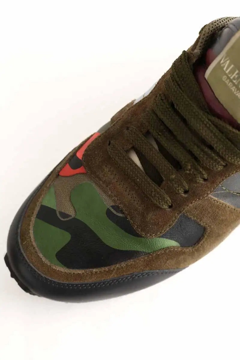 Baskets Valentino Kaki en Tissu
