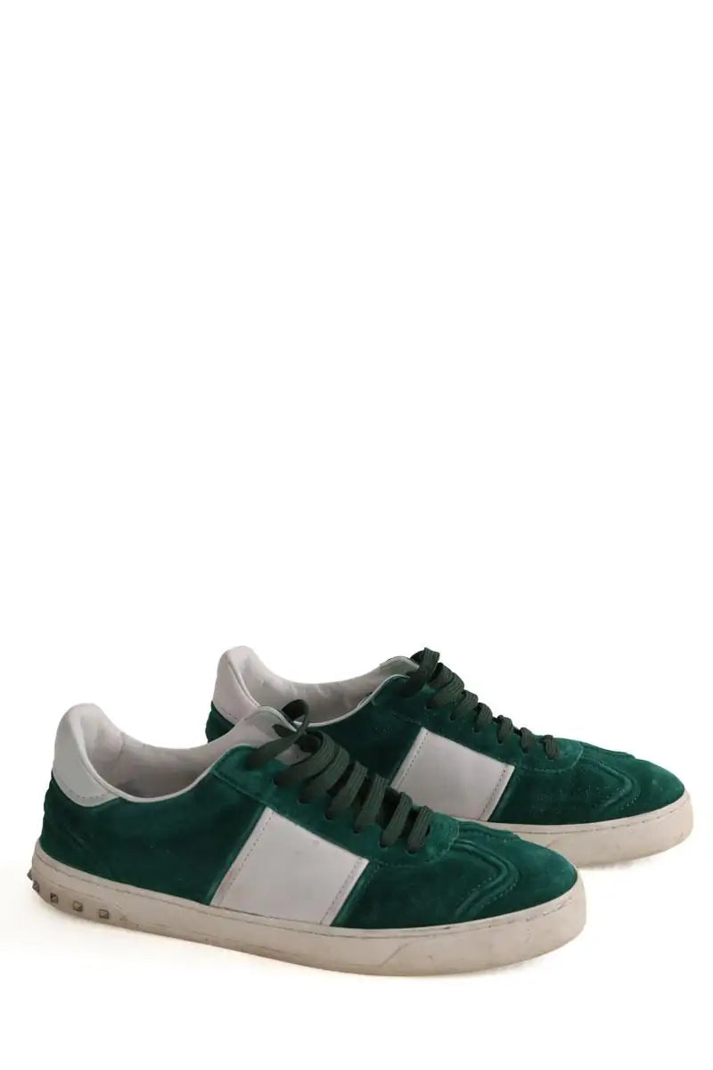 Baskets Valentino Vert en Daim