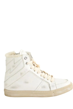 Baskets Zadig & Voltaire Blanc en Cuir, taille 39 - Seconde Main
