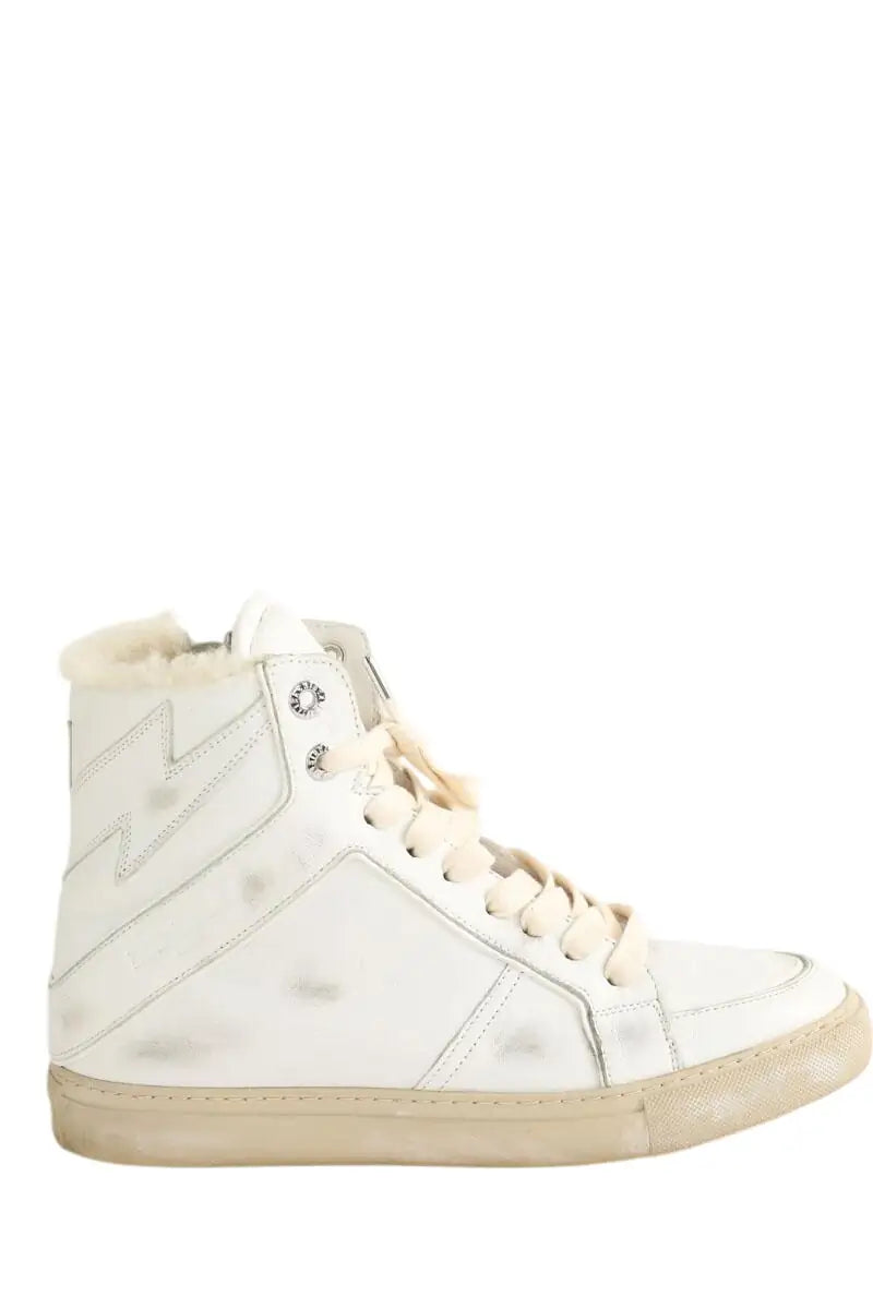 Baskets Zadig & Voltaire Blanc en Cuir, taille 39 - Seconde Main