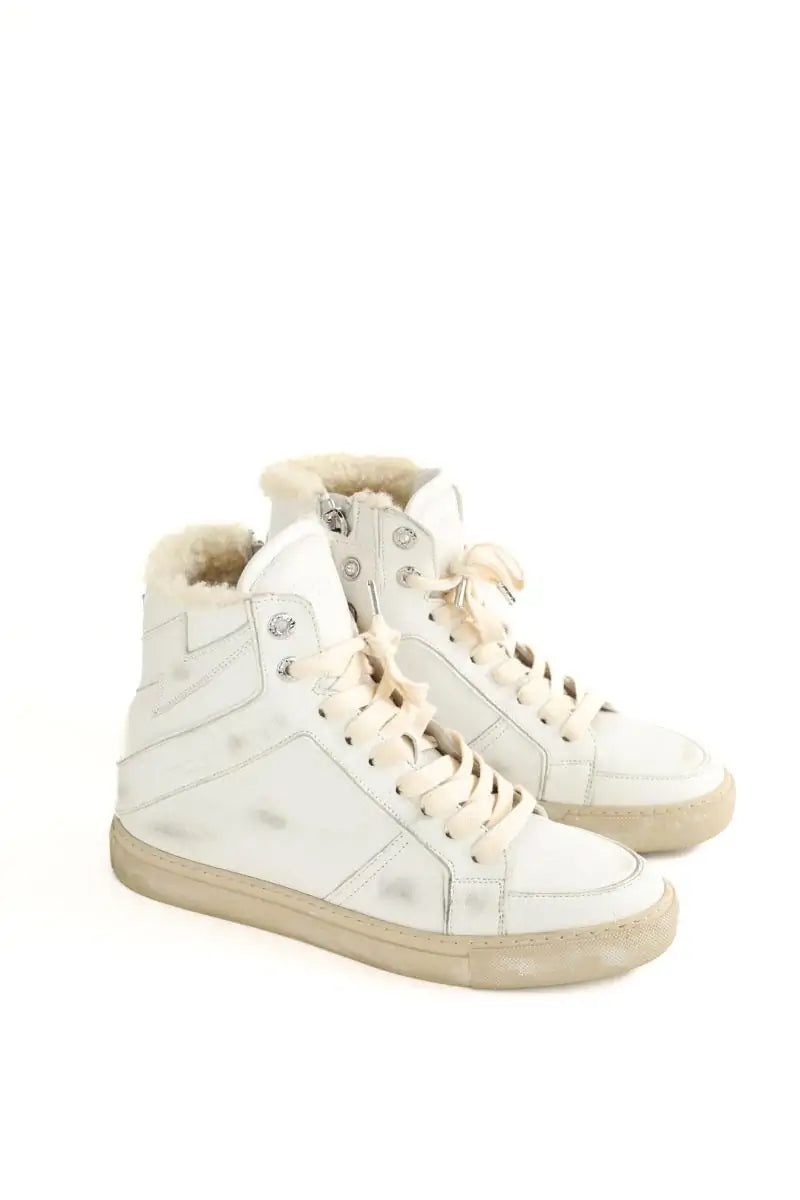Baskets Zadig & Voltaire Blanc en Cuir
