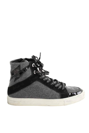 Baskets Zadig & Voltaire Gris en Tissu, taille 38 - Seconde Main