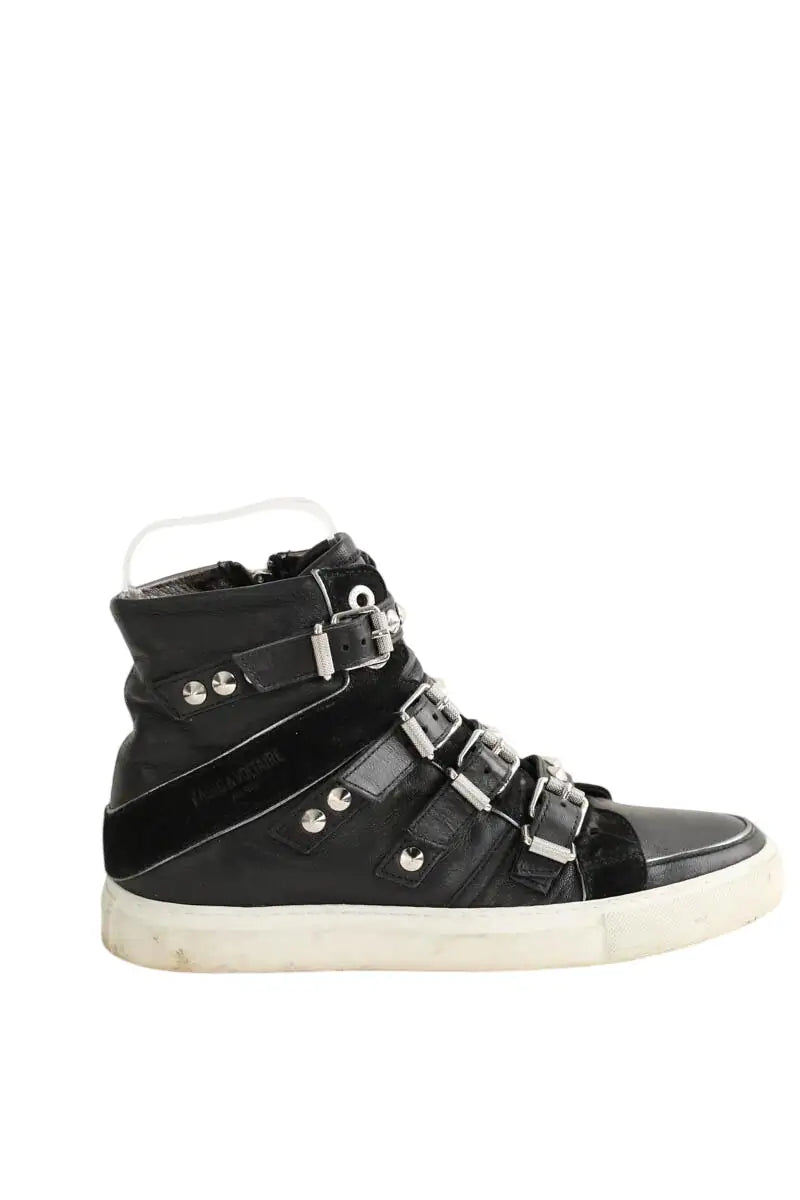 Baskets Zadig & Voltaire Noir en Cuir, taille 39 - Seconde Main