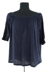 Top Ba&Sh Marine en Lin, taille S - Seconde Main