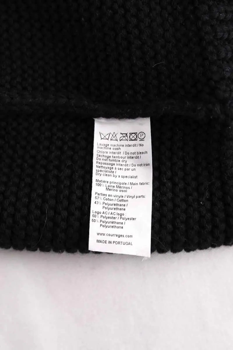 Bonnet Courrèges Noir en Laine