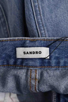 Jean large Sandro Bleu en Coton