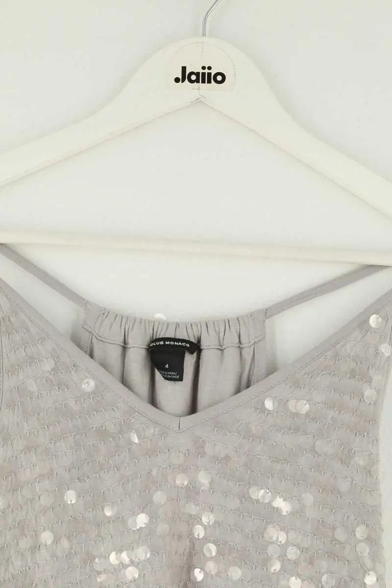 Robe Club Monaco Gris en Paillettes