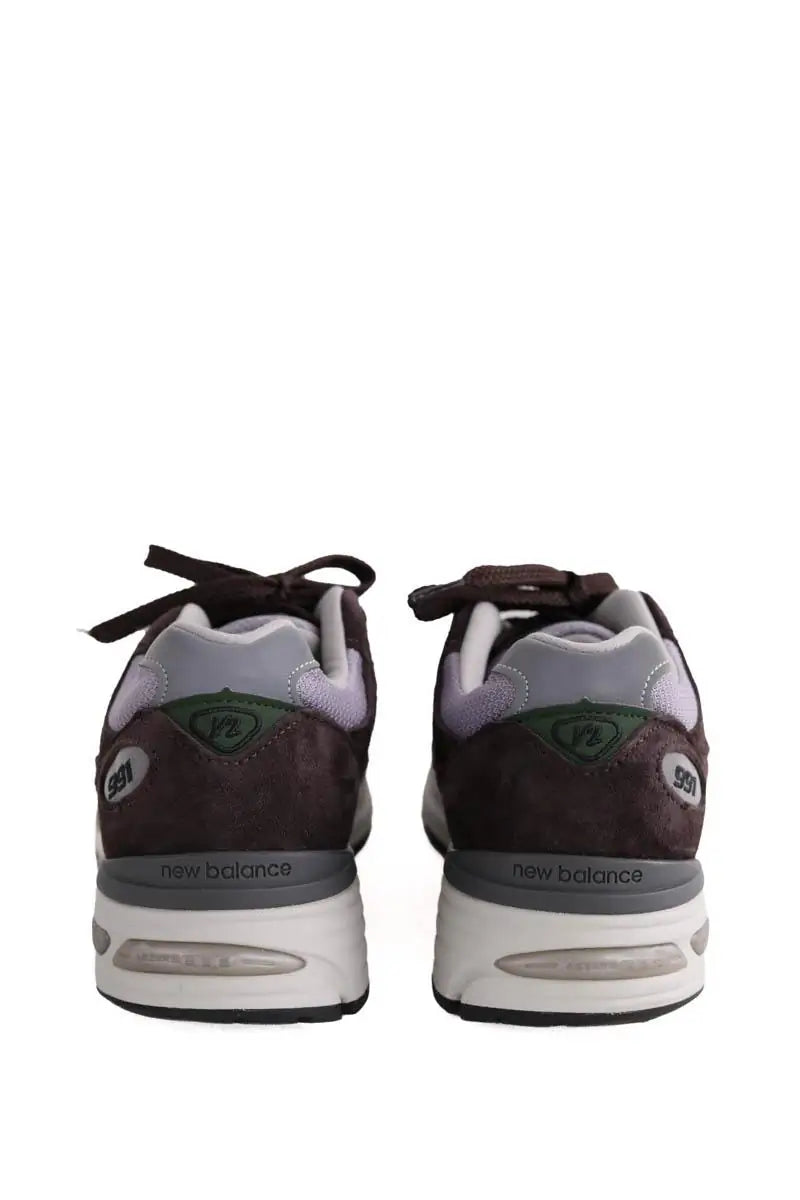Baskets New Balance 991 Marron en Tissu