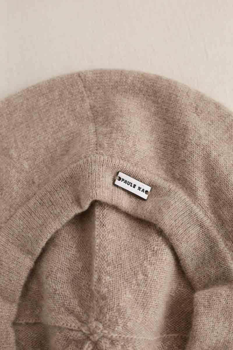 Béret Paule Ka Beige en Cachemire