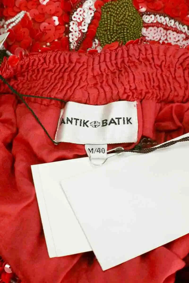 Bermuda Antik Batik Rouge en Synthétique