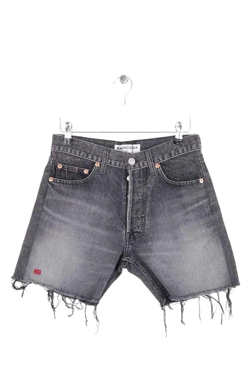 Bermuda Balenciaga Gris en Coton, taille S - Seconde Main