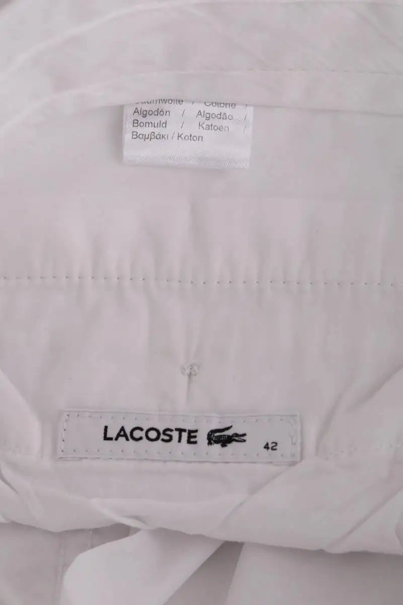 Bermuda Lacoste Blanc en Coton