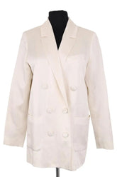 Blazer Sézane Ecru en Synthétique, taille S - Seconde Main