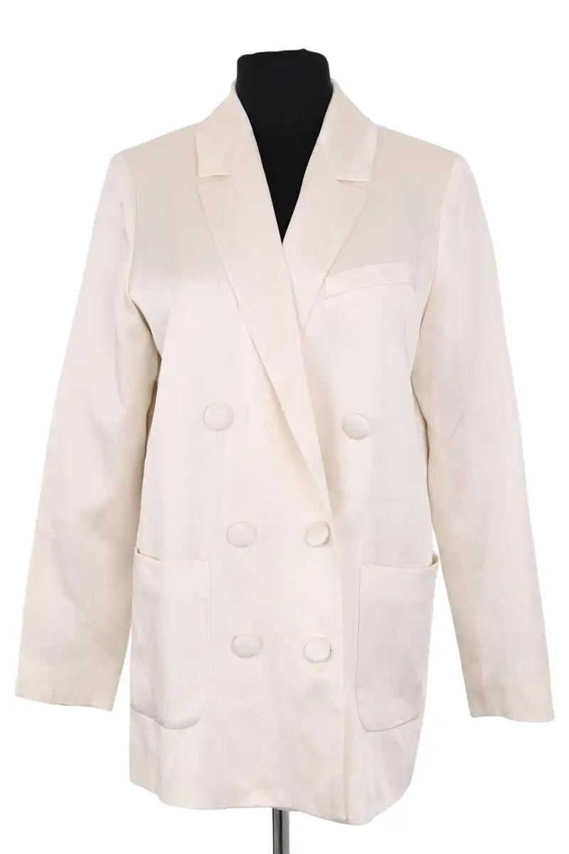 Blazer Sézane Ecru en Synthétique, taille S - Seconde Main