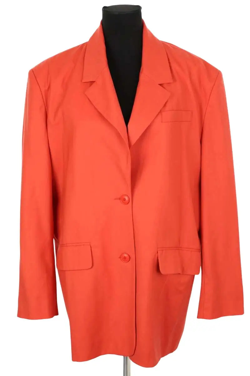 Blazer American Vintage Orange en Laine, taille M - Seconde Main