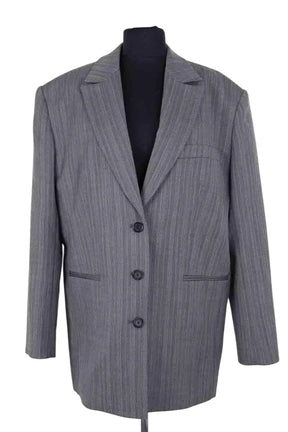 Blazer Anine Bing Declan Gris en Laine, taille L - Seconde Main