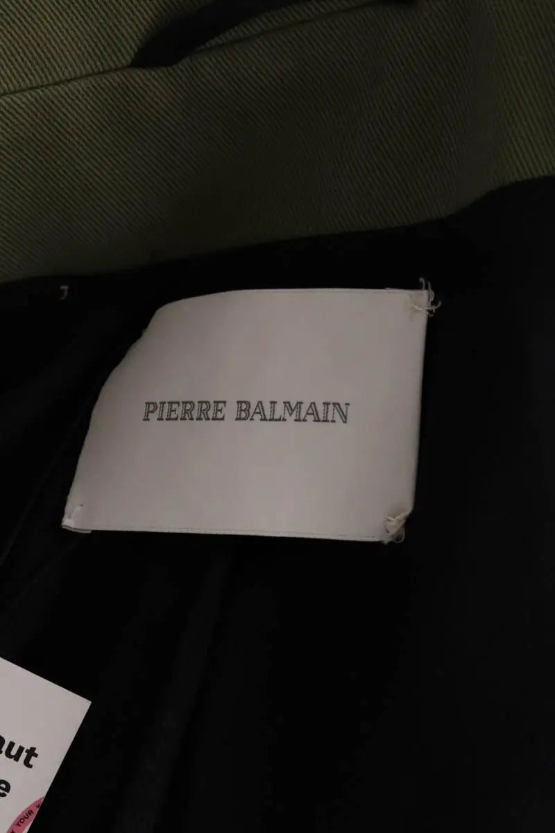Blazer Balmain Kaki en Coton