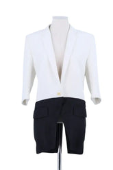 Blazer Barbara Bui Blanc en Synthétique, taille S - Seconde Main