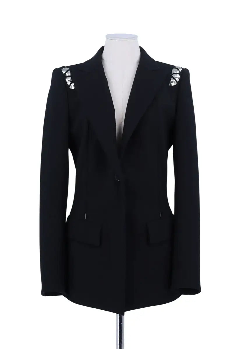 Blazer Barbara Bui Noir en Synthétique, taille L - Seconde Main