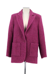 Blazer Bash Rose en Laine, taille S - Seconde Main