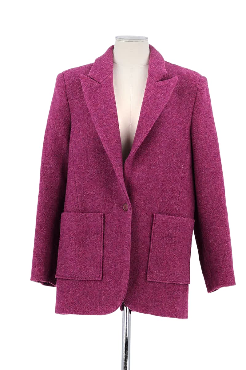 Blazer Bash Rose en Laine, taille S - Seconde Main