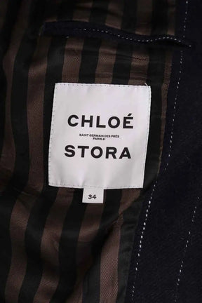 Blazer Chloé Stora Marine en Laine