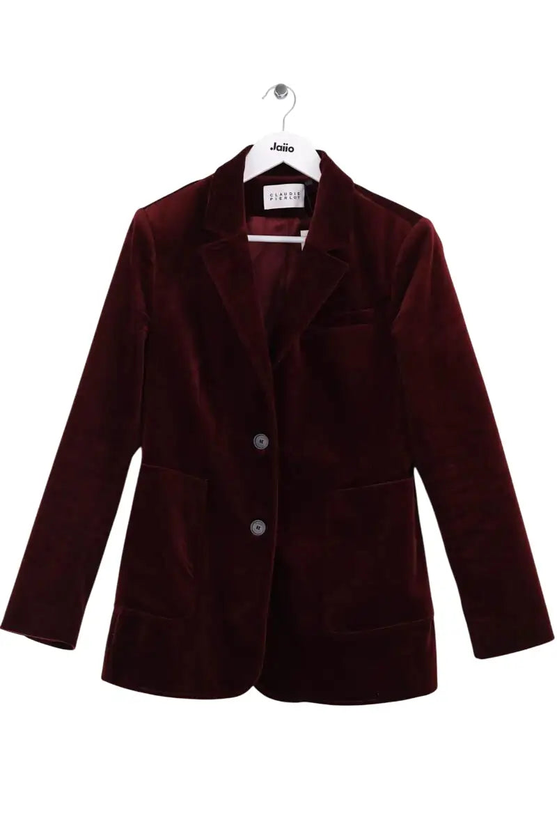 Blazer Claudie Pierlot Bordeaux en Coton, taille L - Seconde Main