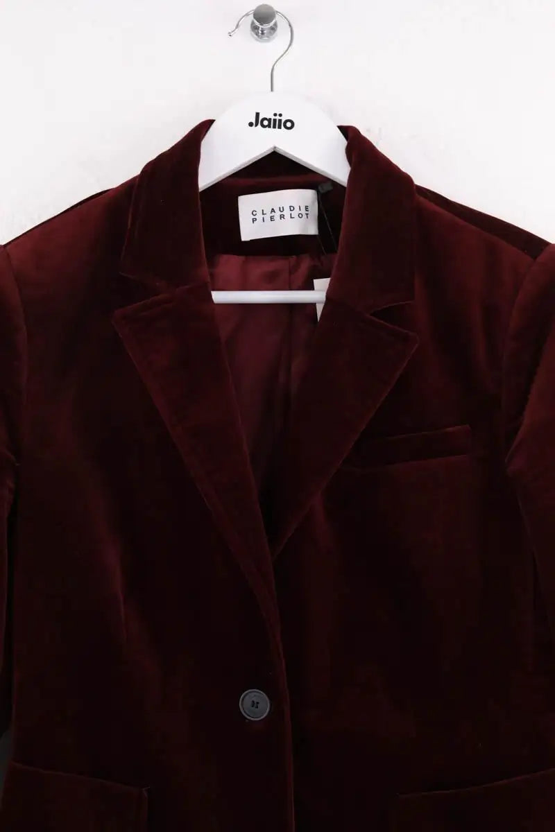 Blazer Claudie Pierlot Bordeaux en Coton