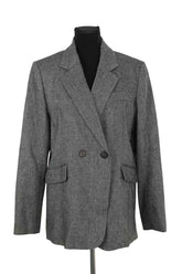 Blazer Claudie Pierlot Gris en Laine, taille XL - Seconde Main