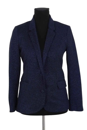 Blazer Claudie Pierlot Marine en Synthétique, taille S - Seconde Main