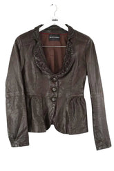Blazer Emporio Armani Marron en Cuir, taille S - Seconde Main