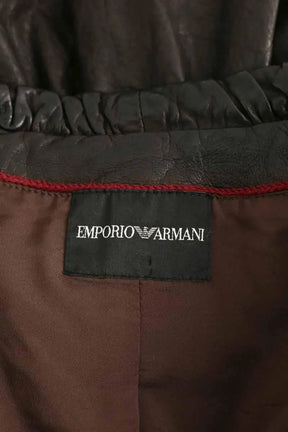 Blazer Emporio Armani Marron en Cuir