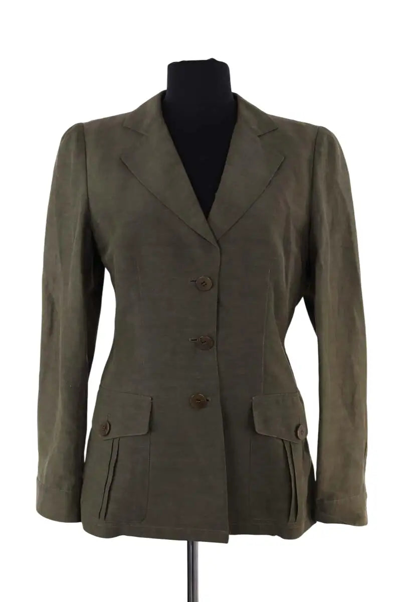Blazer Emporio Armani Vert en Lin, taille XL - Seconde Main