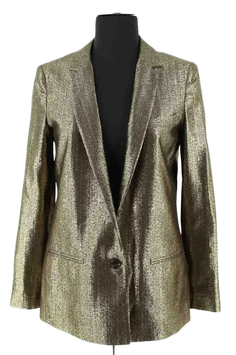 Blazer Forte_Forte Doré en Synthétique, taille M - Seconde Main