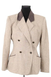 Blazer Gerard Darel Beige en Laine, taille XL - Seconde Main