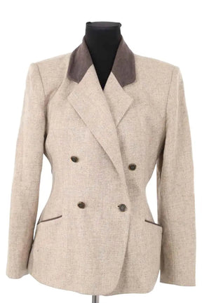 Blazer Gerard Darel Beige en Laine, taille XL - Seconde Main