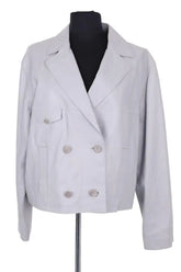 Blazer Gerard Darel Gris en Cuir, taille XL - Seconde Main