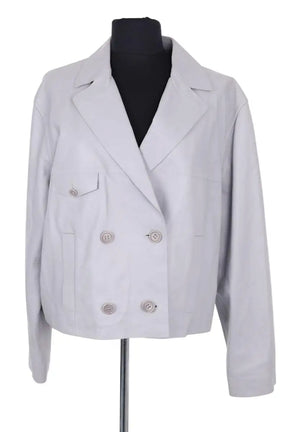 Blazer Gerard Darel Gris en Cuir, taille XL - Seconde Main