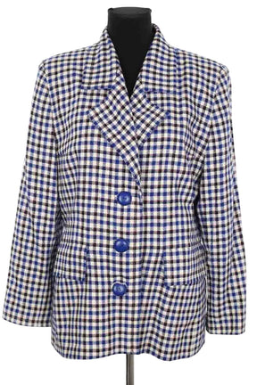 Blazer Givenchy Bleu en Laine, taille XL - Seconde Main