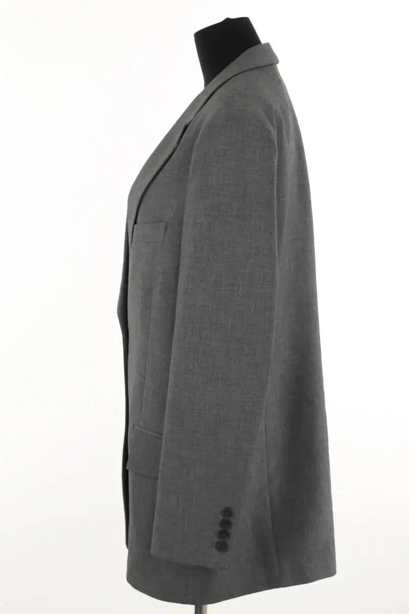 Blazer Jaquett Gris en Laine
