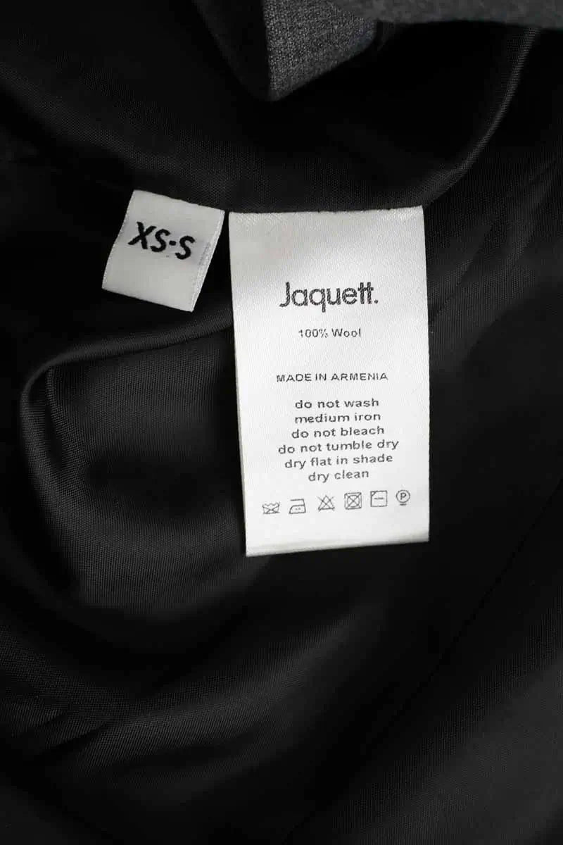Blazer Jaquett Gris en Laine
