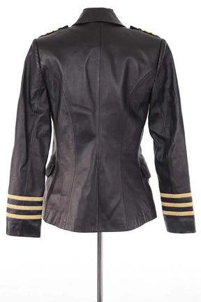 Blazer L'agence Fall 2025 blazer Kenzie Noir en Cuir
