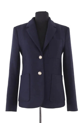 Blazer Maje Bleu en Synthétique, taille S - Seconde Main