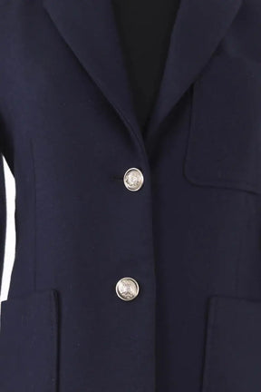 Blazer Maje Bleu en Synthétique